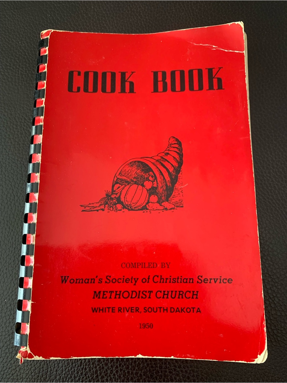 Cook Book Women’s Society From Methodist Church South Dakota Church 1950 Vintage